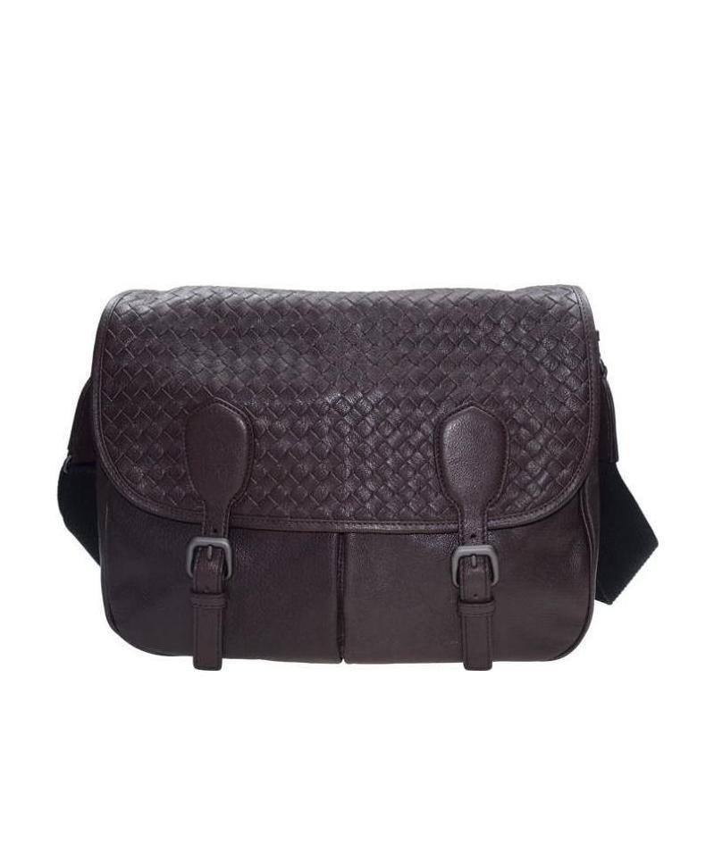 Bottega Veneta Woven Shoulder Bag In Brown