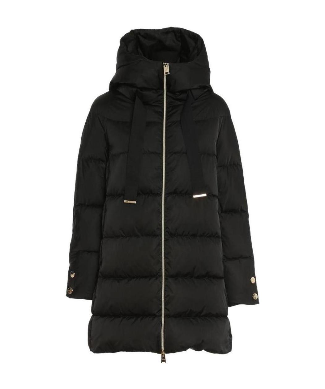 Herno Hooded Padded Coat In Black
