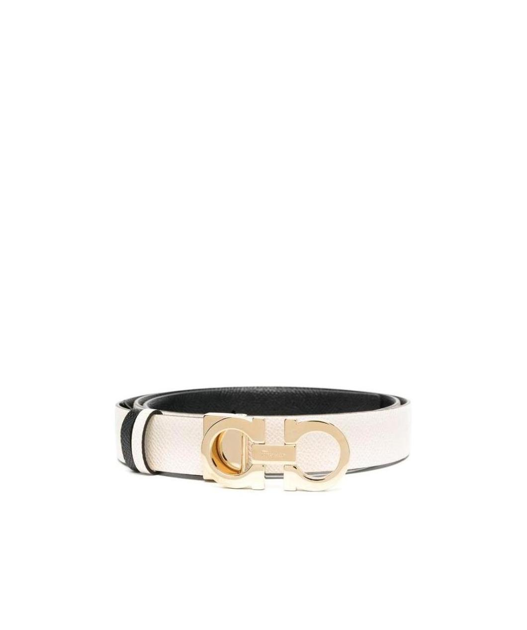 Ferragamo Gancini Reversible Belt In White