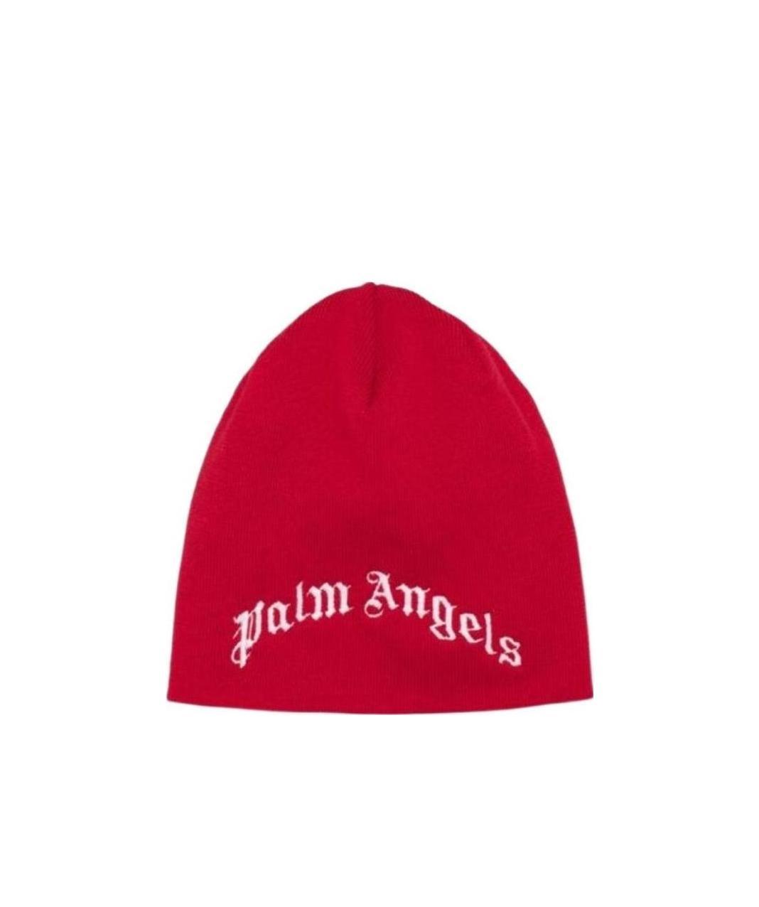 Palm Angels Intarsia-logo Beanie In Red