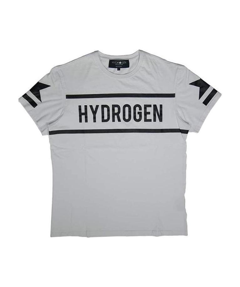 Hydrogen T-shirt With Round Neck And Short Sleeves In Gray