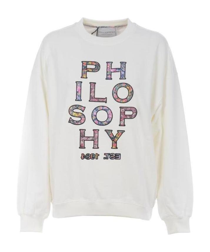 Philosophy Di Lorenzo Serafini Logo Print Sweatshirt In White