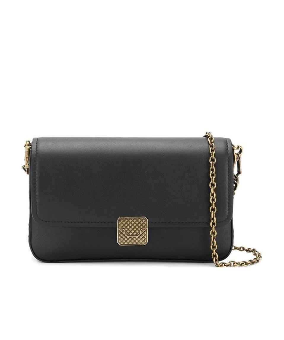 Shop Bottega Veneta Flip Shoulder Bag In Black