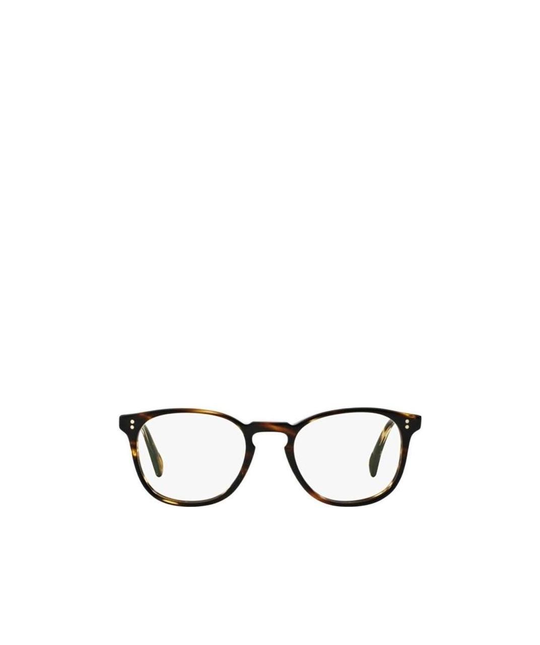Oliver Peoples Geometrical Frame Flat Mirror In Brown
