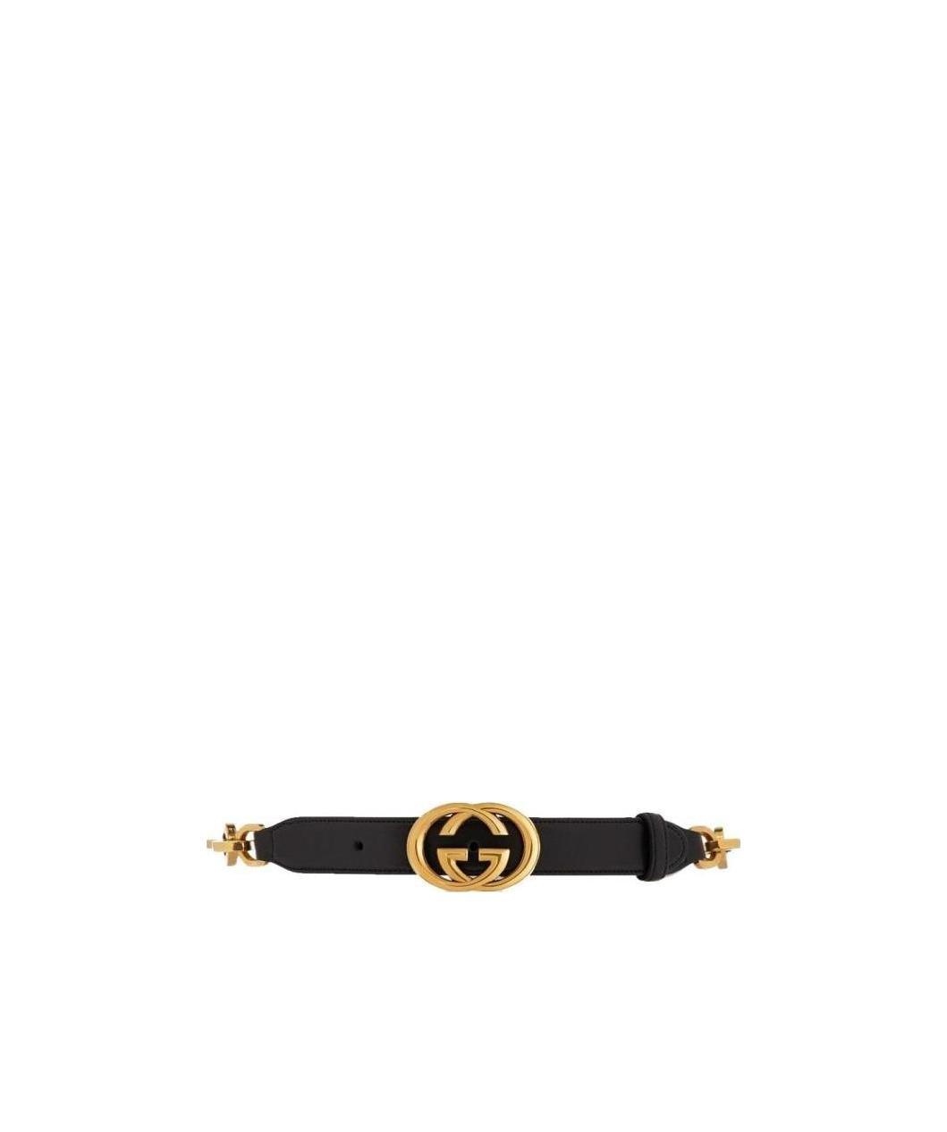 Gucci Interlocking G Chain Belt In Black
