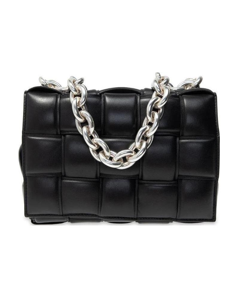 Bottega Veneta Chain Cassette Shoulder Bag In Black