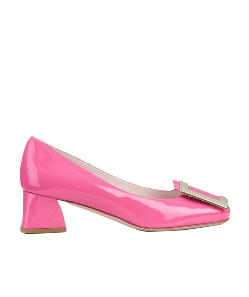 ROGER VIVIER TR È S VIVIER METAL BUCKLE HIGH HEELS 