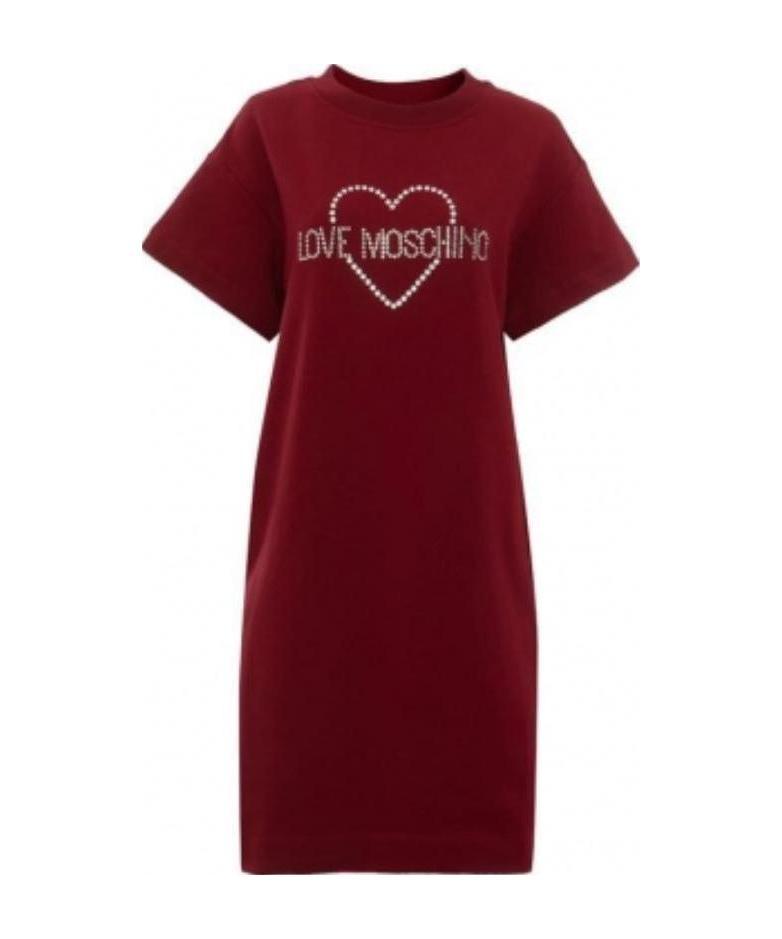 Moschino Pattern Dress In Red