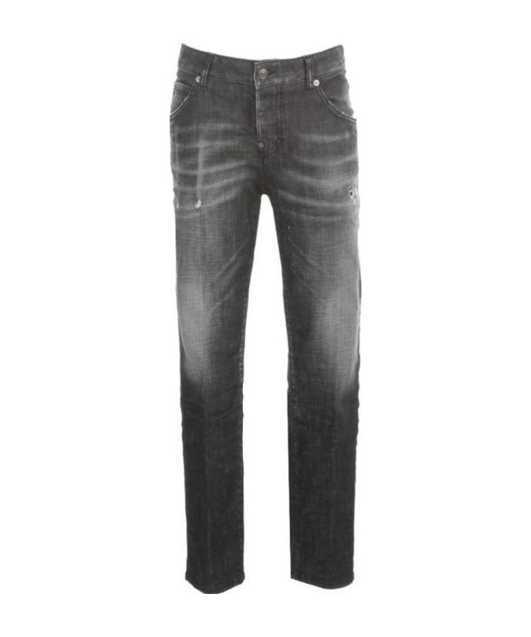 Shop Dsquared2 Distressed-effect Logo-patch Denim Jeans In Black