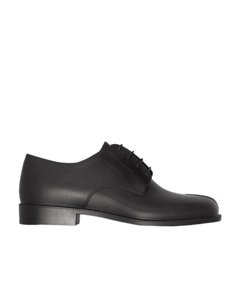 Maison Margiela Tabi Leather Oxford Shoes In Black