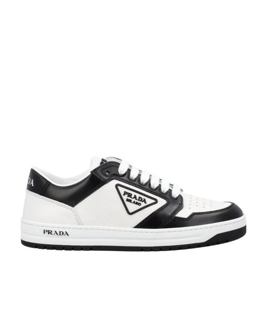 Prada Action Colour-block Low-top Sneakers In White
