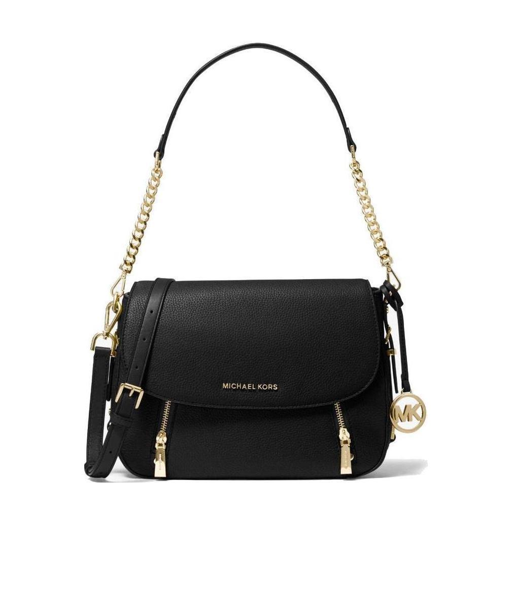 Michael Kors Logo Flip Shoulder Bag In Black