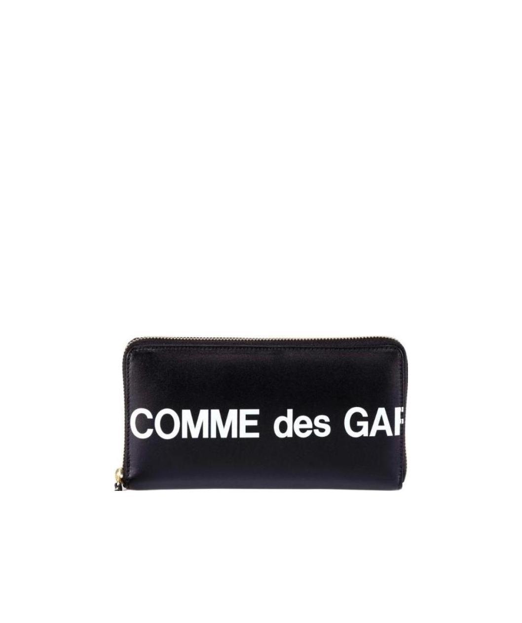 Comme Des Garçons Logo-print Continental Wallet In Black