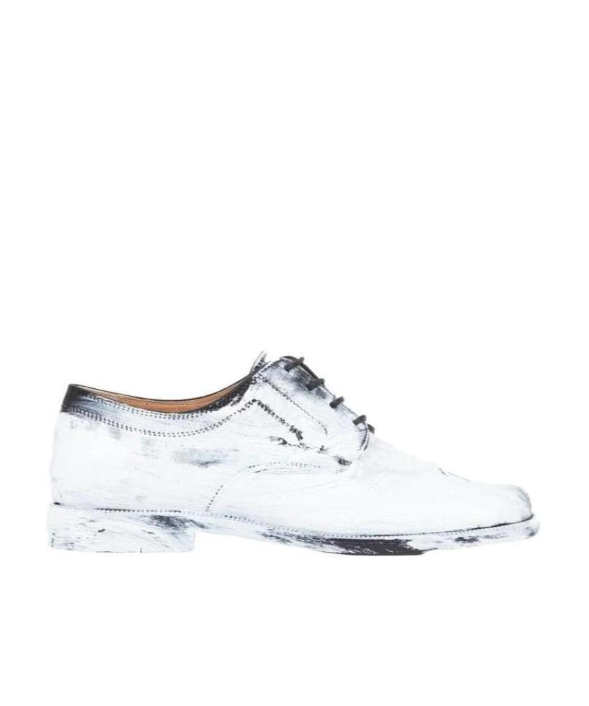 Maison Margiela Tabi Bianchetto Brogues Woman Black And White In White