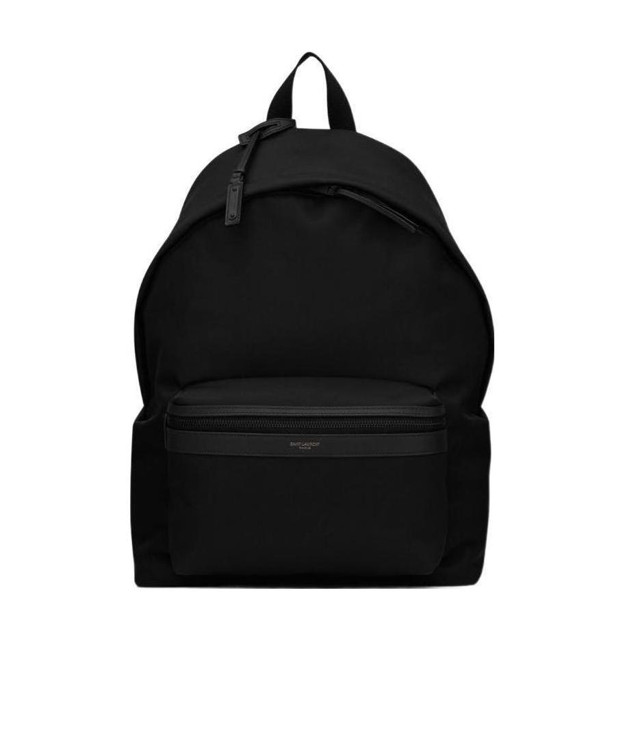 Saint Laurent Leather-trim Zipped Backpack In Black