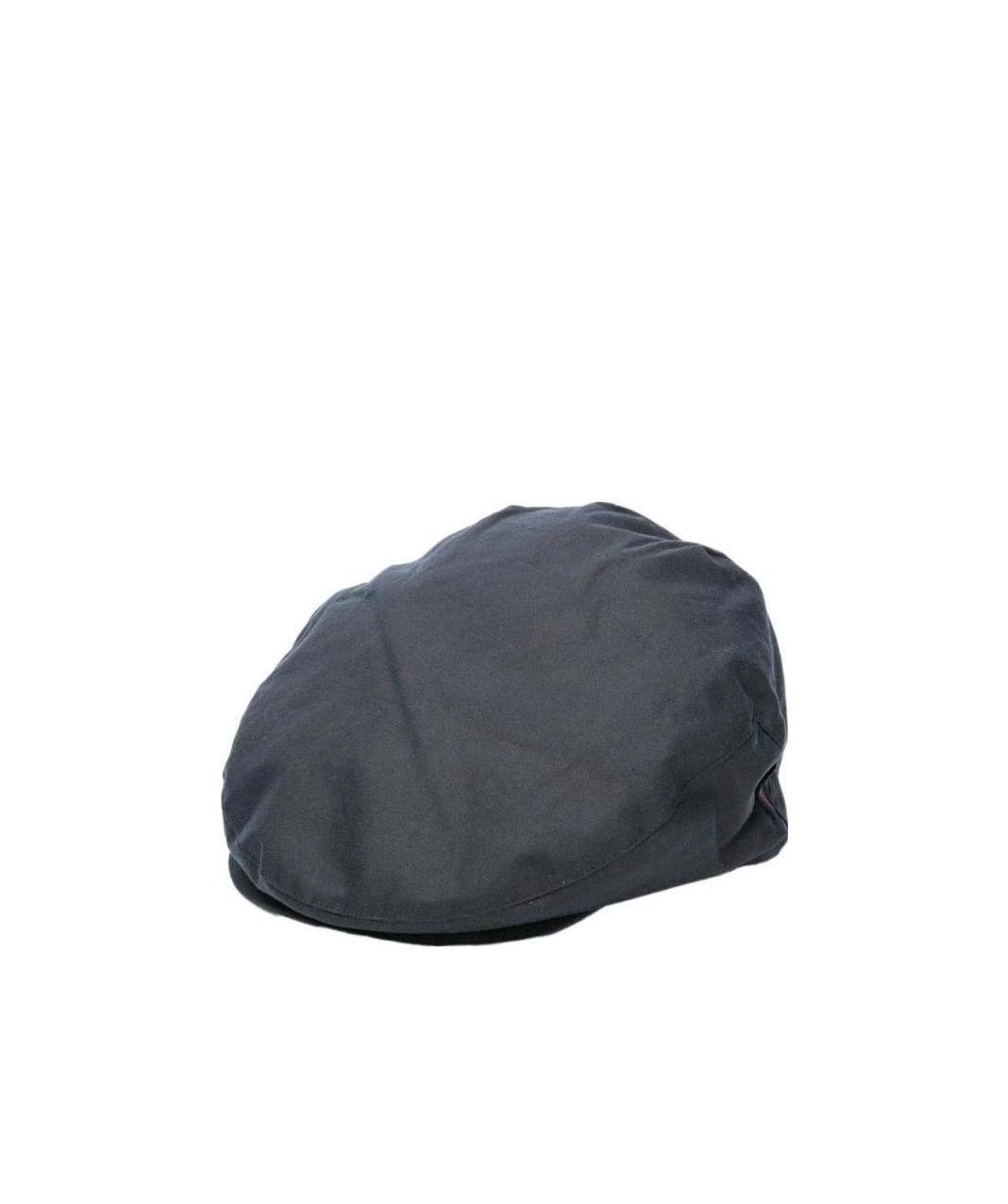 BARBOUR NAVY BLUE FLAT-TOPPED CAP