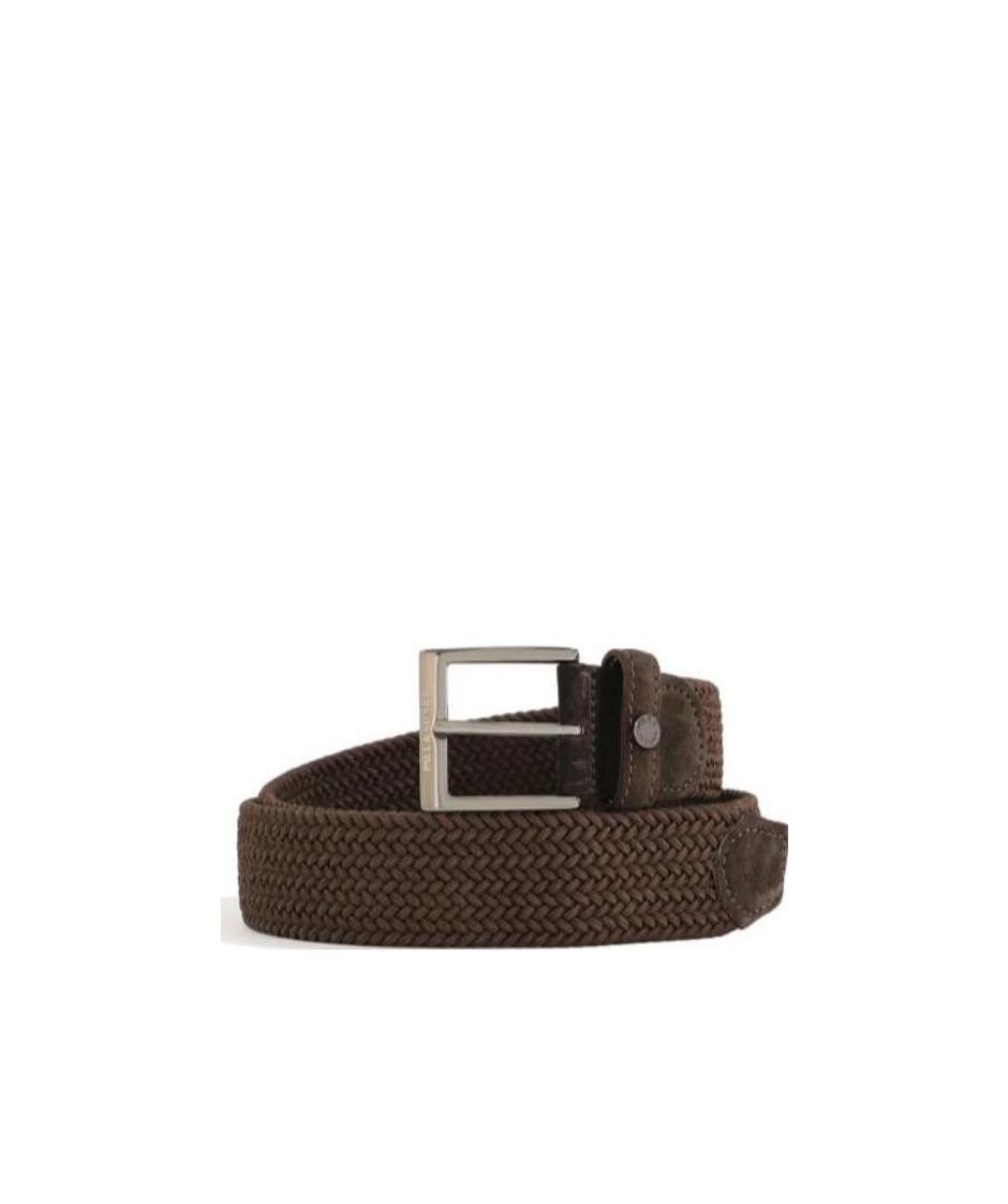Paul & Shark Weaving Logo Belt In Black