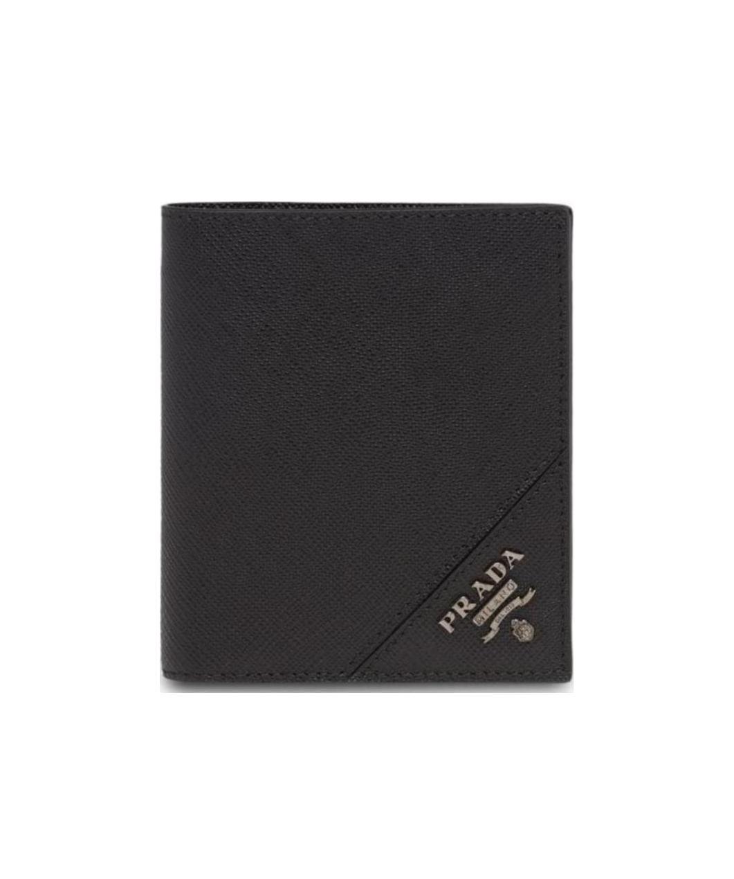 Prada Saffiano Leather Wallet In Black