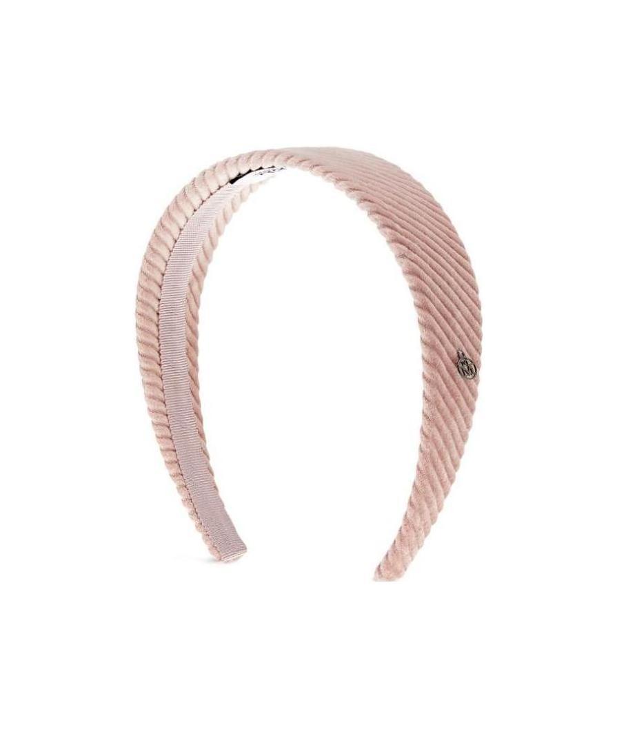 Maison Michel Logo Headband In White