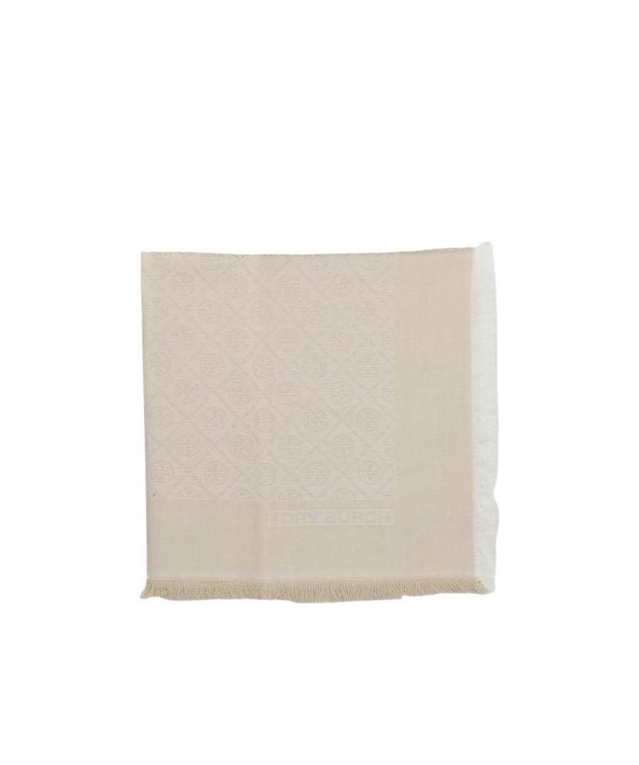 Shop Tory Burch T Monogram Jacquard Traveler Scarf
