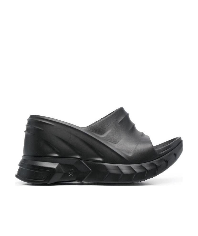 Givenchy Marshmallow 105 Platform Wedge Sandals In Black