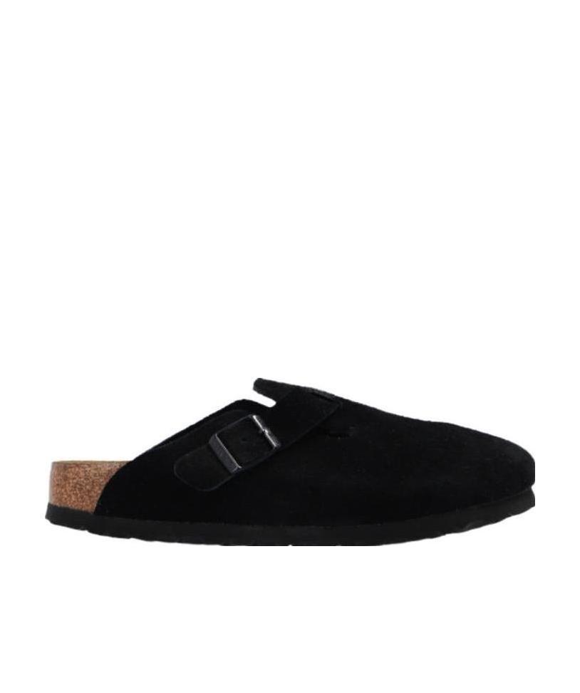 Shop Birkenstock Boston Mules In Black