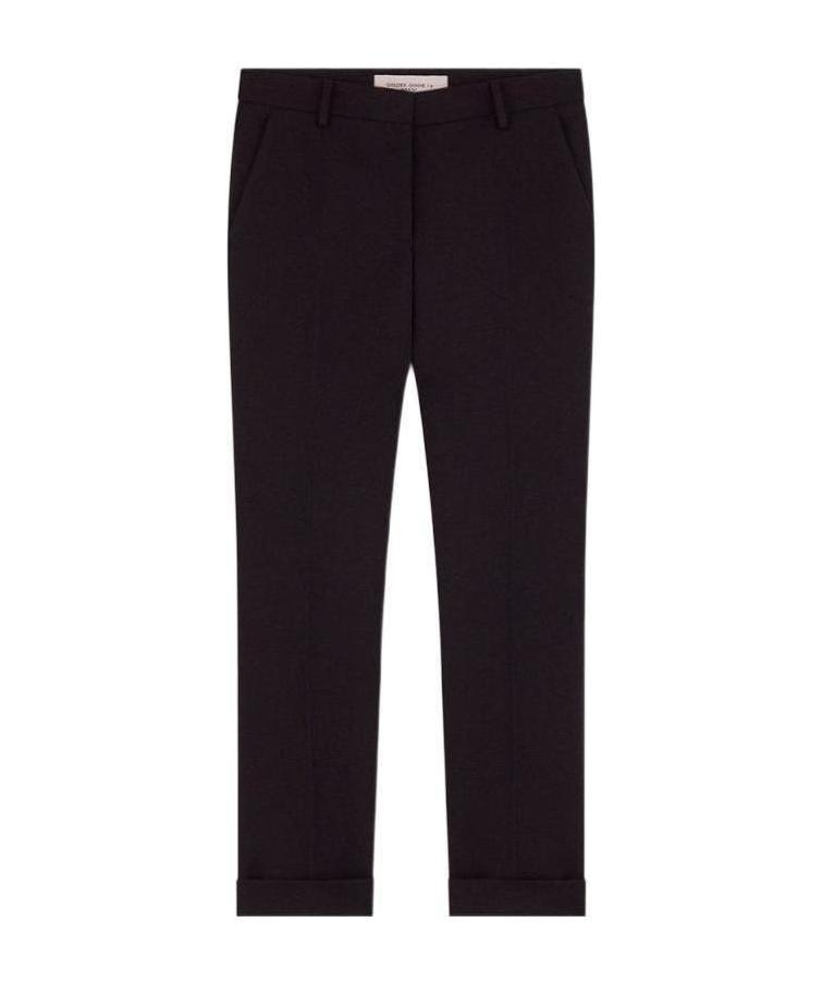 Golden Goose Turn-up Tailored Trousers In Black