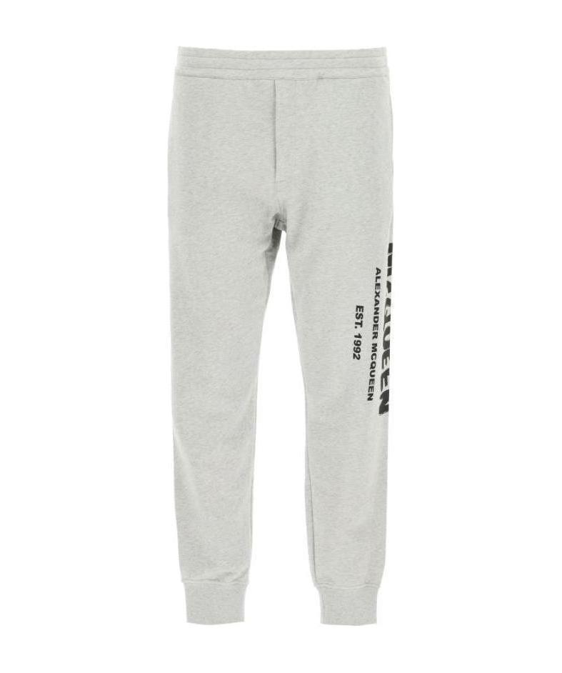 Alexander Mcqueen Logo-print Track Pants In Gray