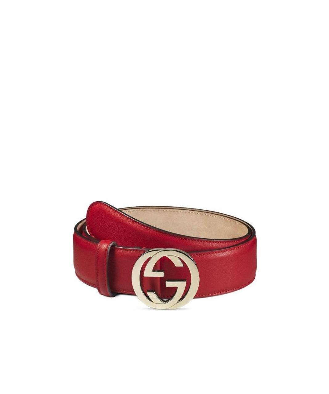 Gucci Mutual Buckle Double G Belt In Red