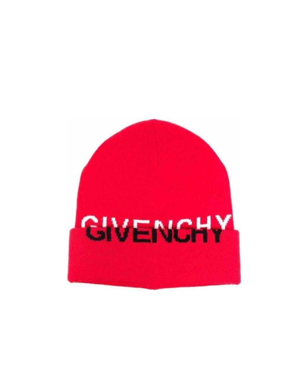 Givenchy Logo-print Knitted Beanie In Red