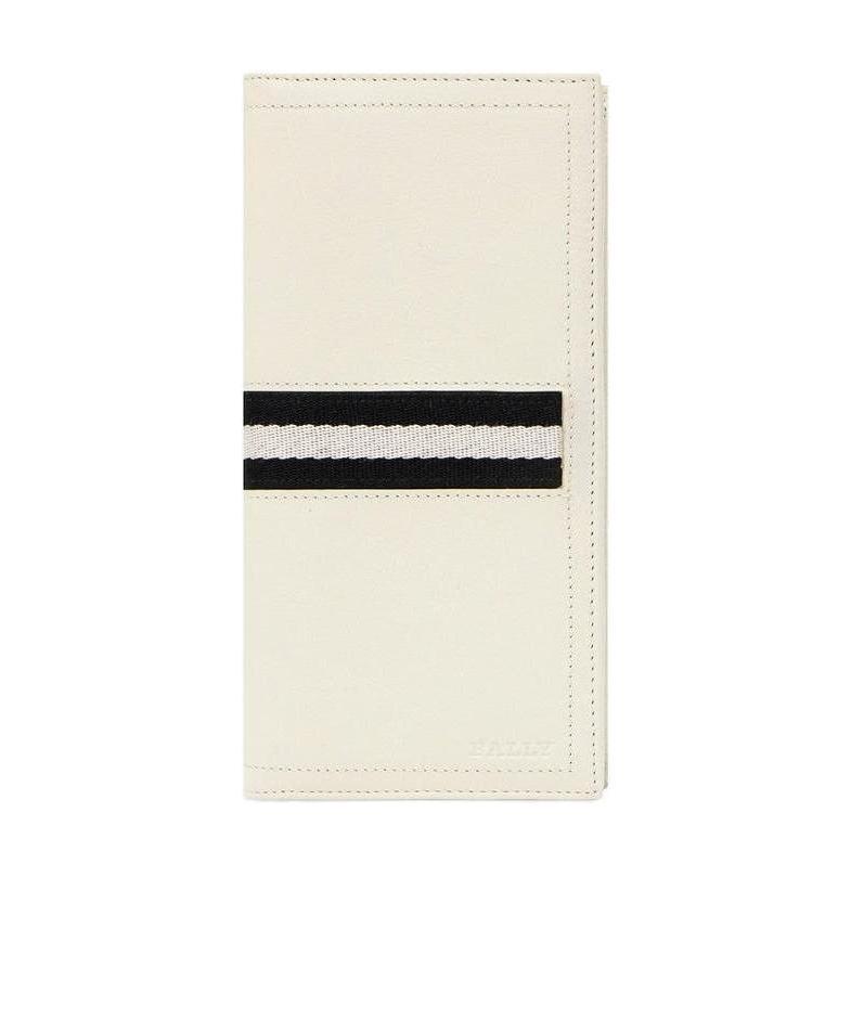 Shop Bally Stripe Detail Wallet In White
