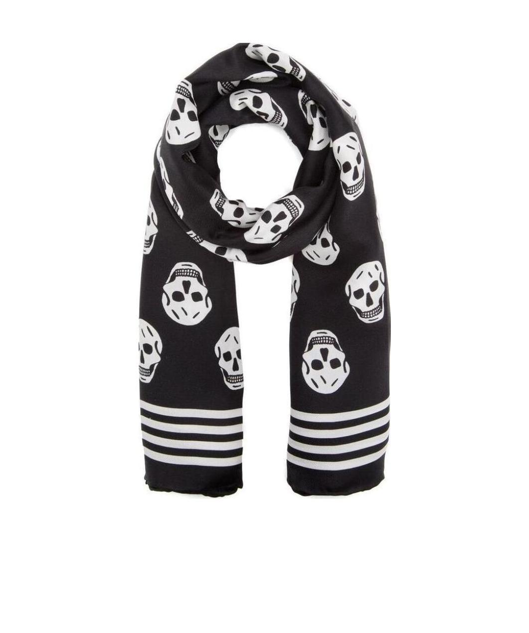 Alexander Mcqueen Alexander Mc Queen "skull Biker" Scarf In White