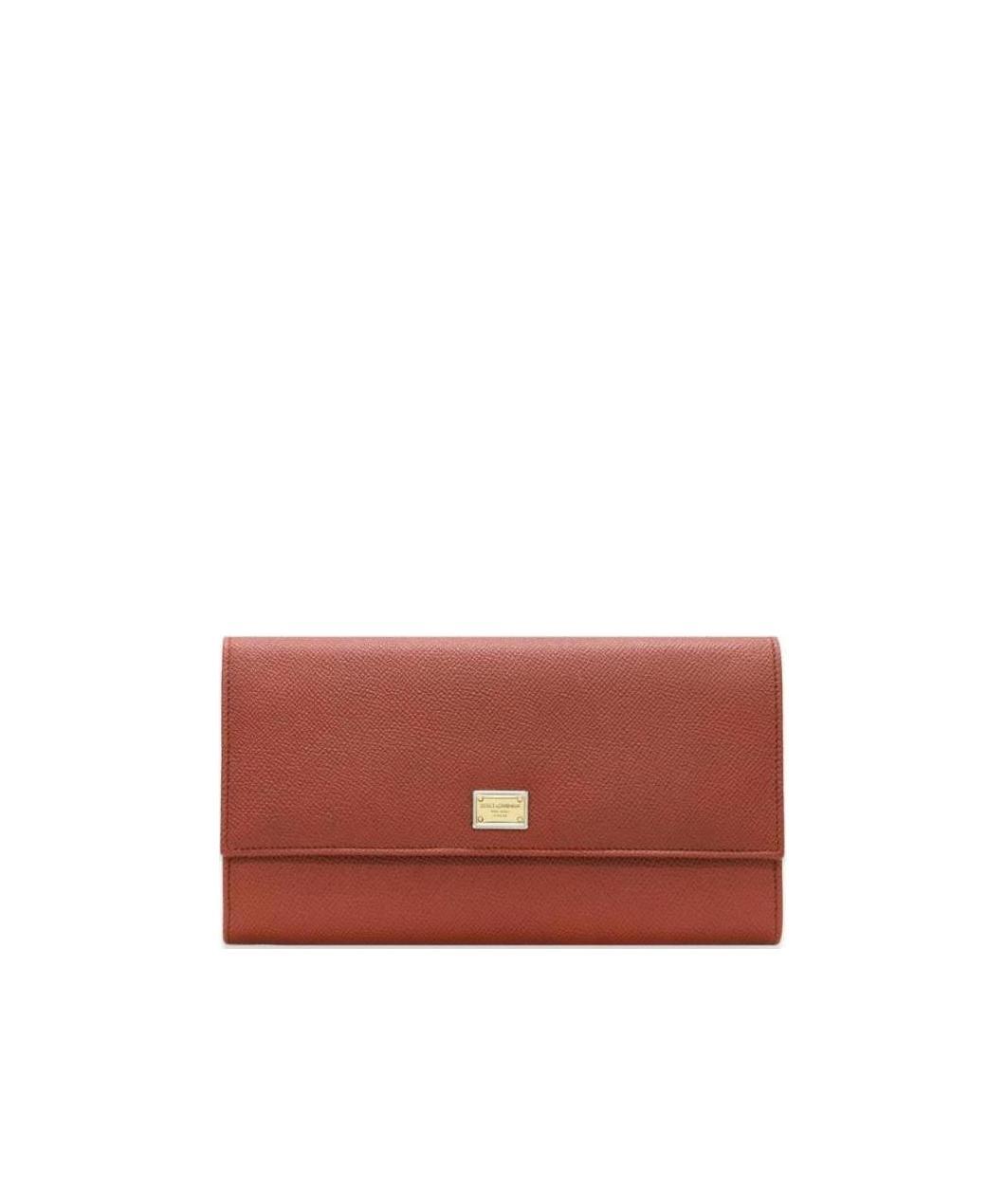 Dolce & Gabbana Logo Details Wallet In Brown