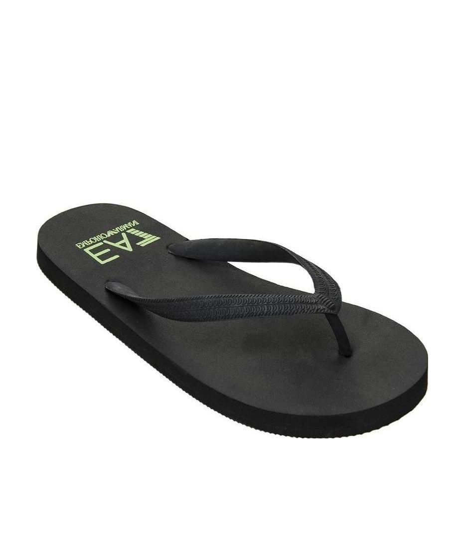 Ea7 Logo Details, Flip-flops. In Black
