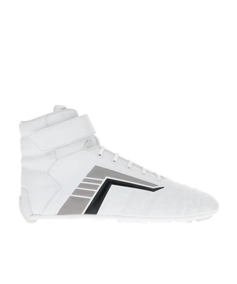 Shop Prada Lace-up Chukka Boots In White