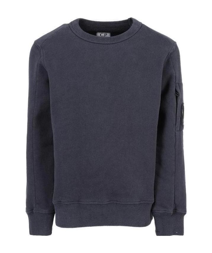 C.p. Company Long-sleeved Round-neck Sweater In Gray