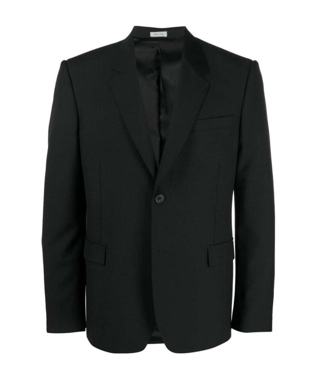 Alexander Mcqueen Single-breasted Suit Jacket In Black