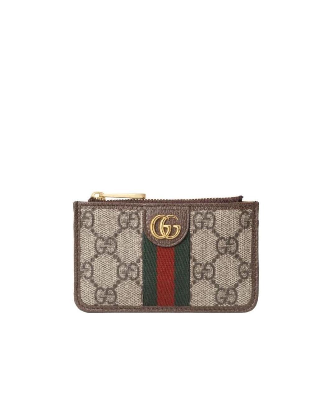 Gucci Ophidia Zipped Cardholder In Brown