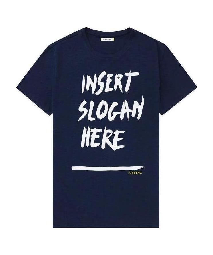 Iceberg Round Collar Logo T-shirt In Black