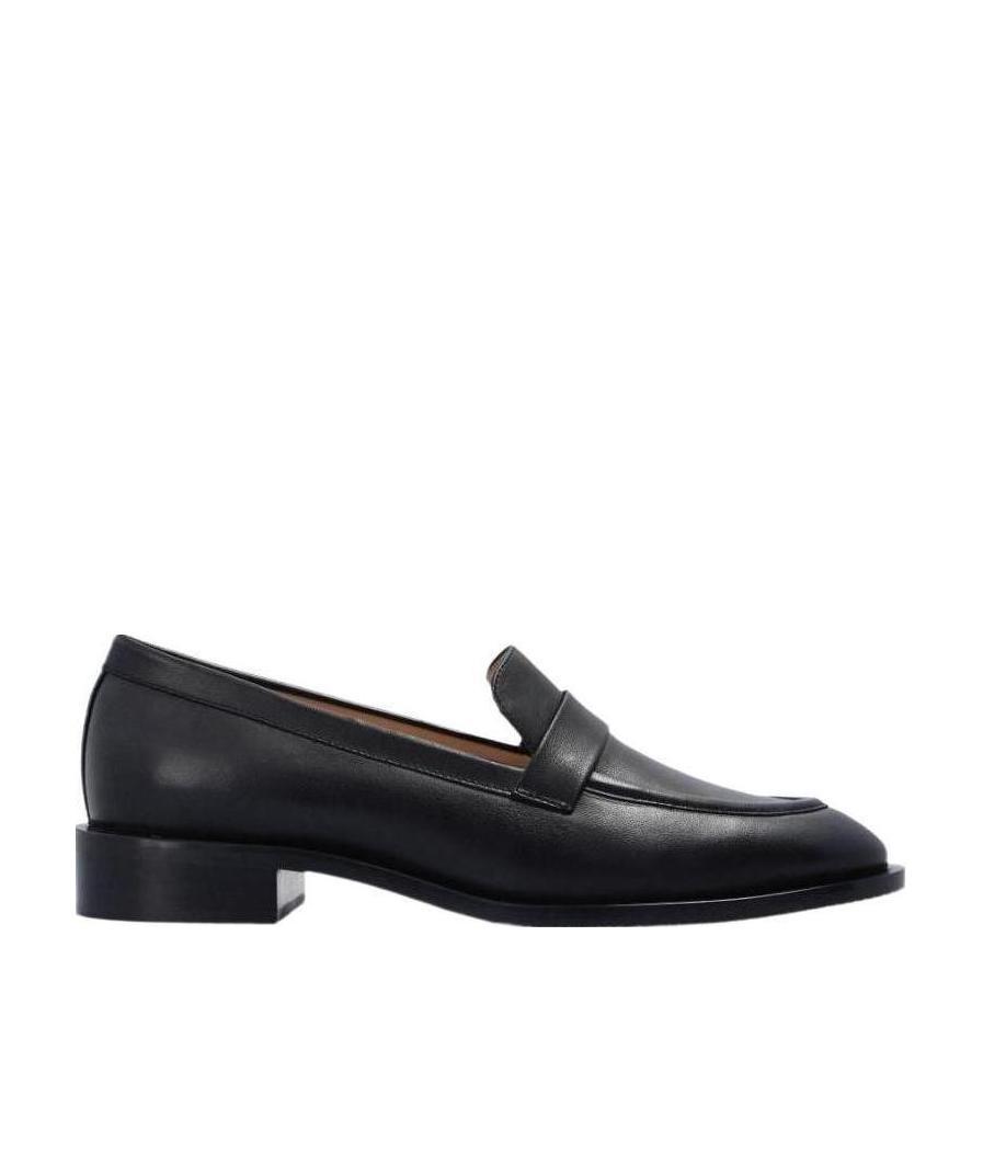 Stuart Weitzman Palmer Block Heel Loafers In Black