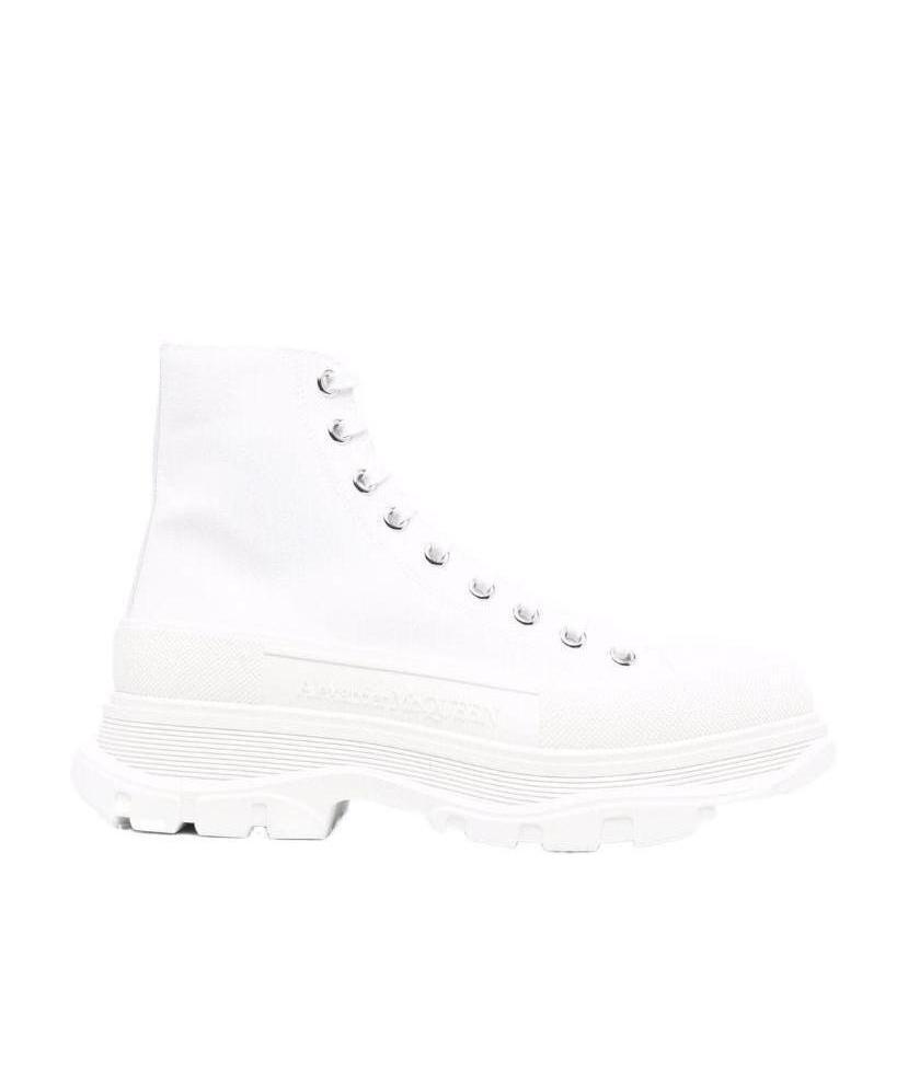 Alexander Mcqueen Tread Slick High Top Sneaker In White