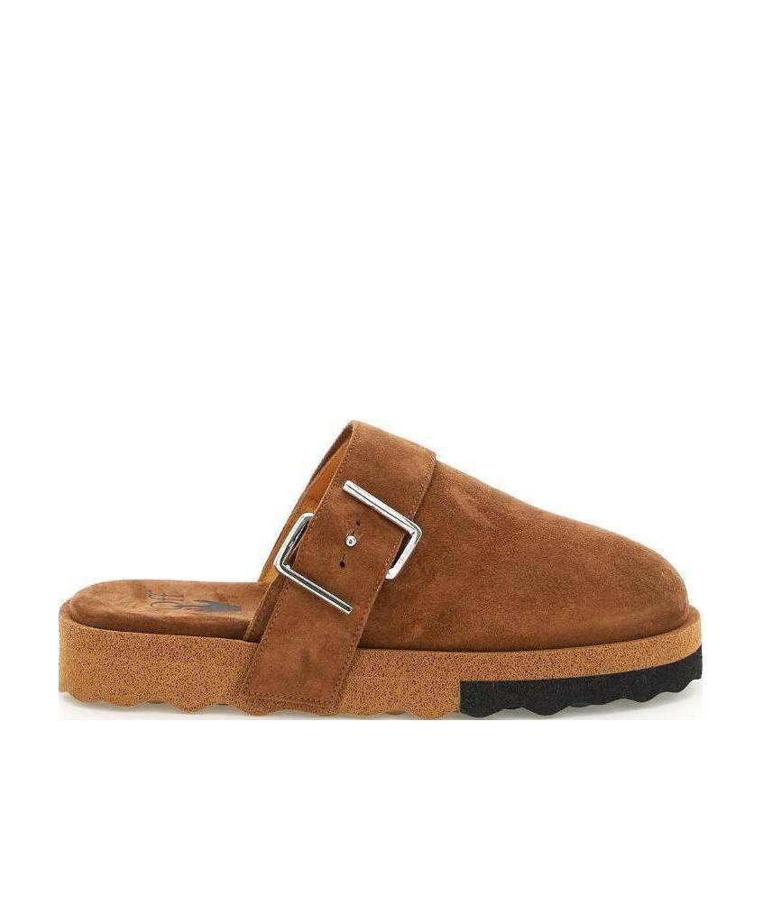 Off-white Comfort Backless Slippers In Brown