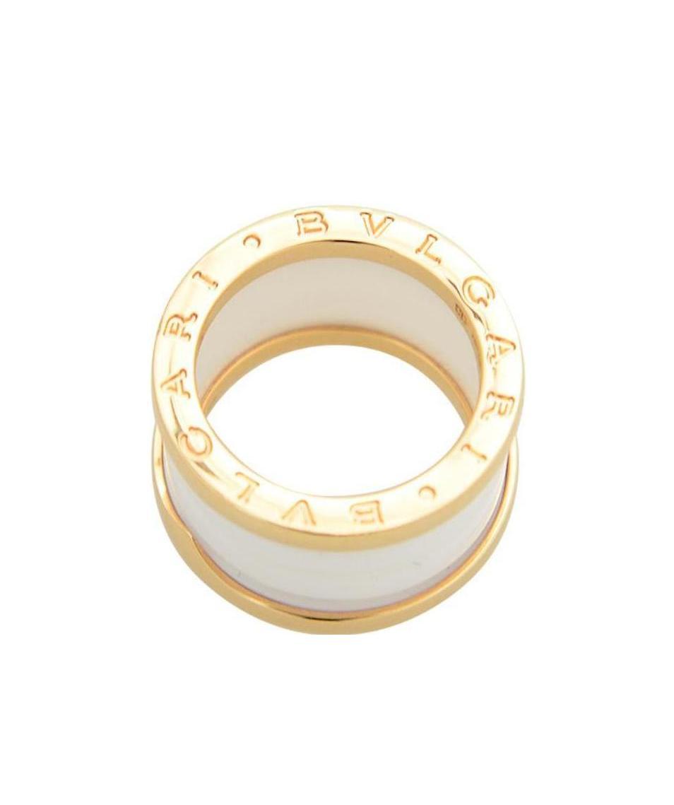 Bvlgari Logo Ring In Yellow