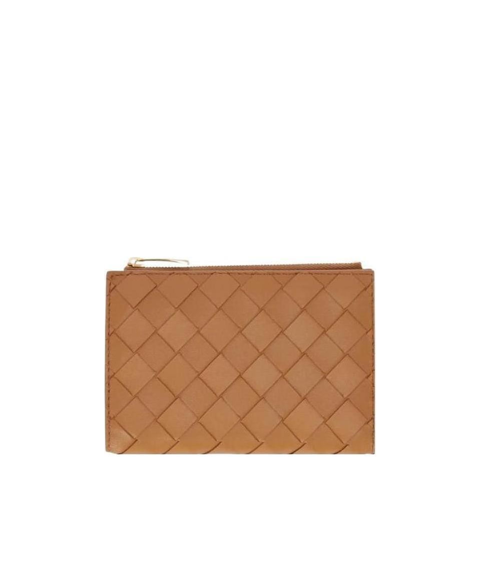 Bottega Veneta Interwoven Detail Purse In Brown