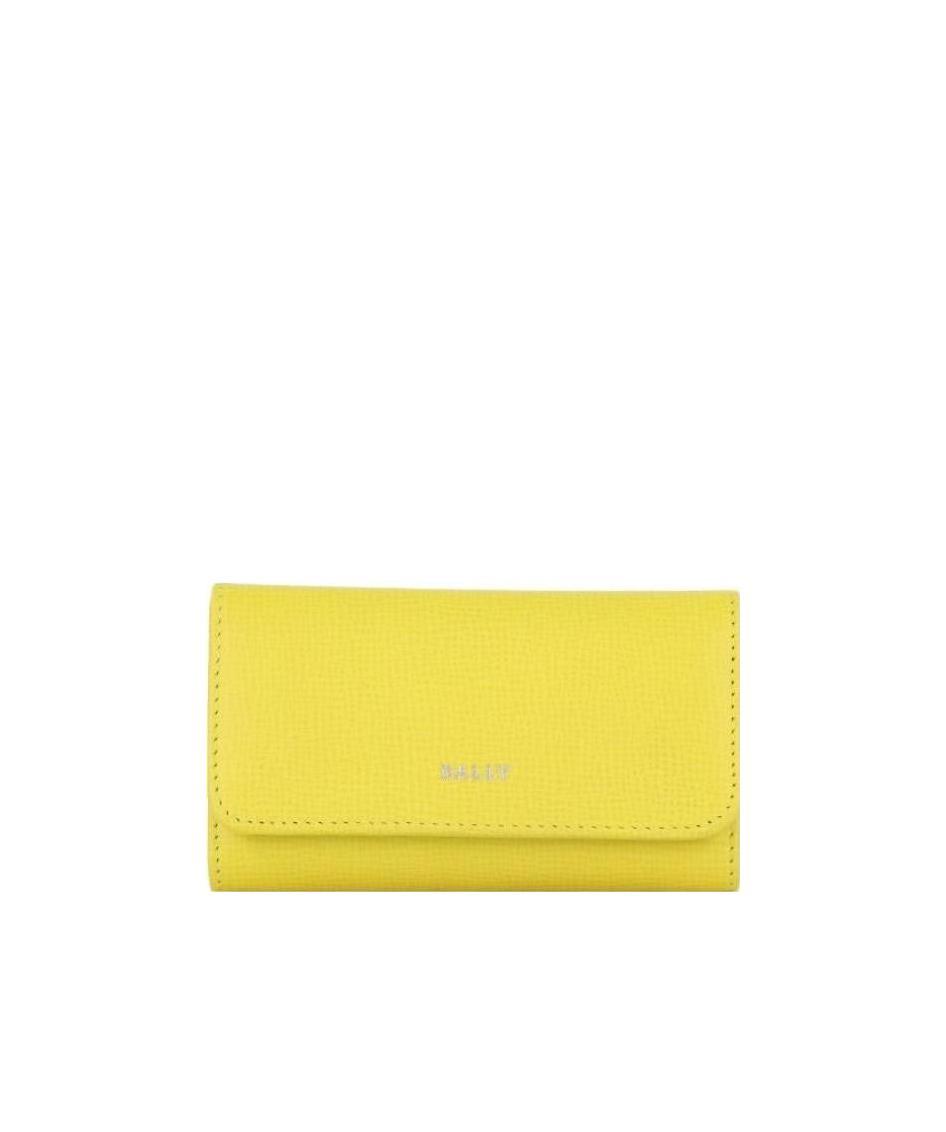 Bally Logo Details Key Bag In Yellow