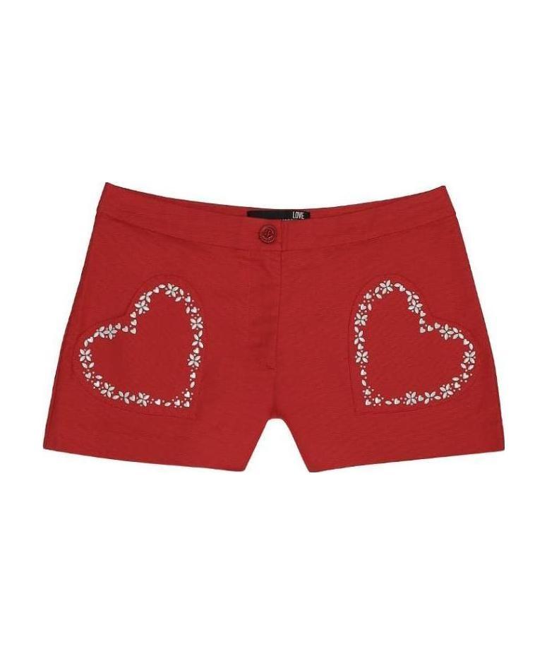 Moschino Logo Detail Shorts In Red