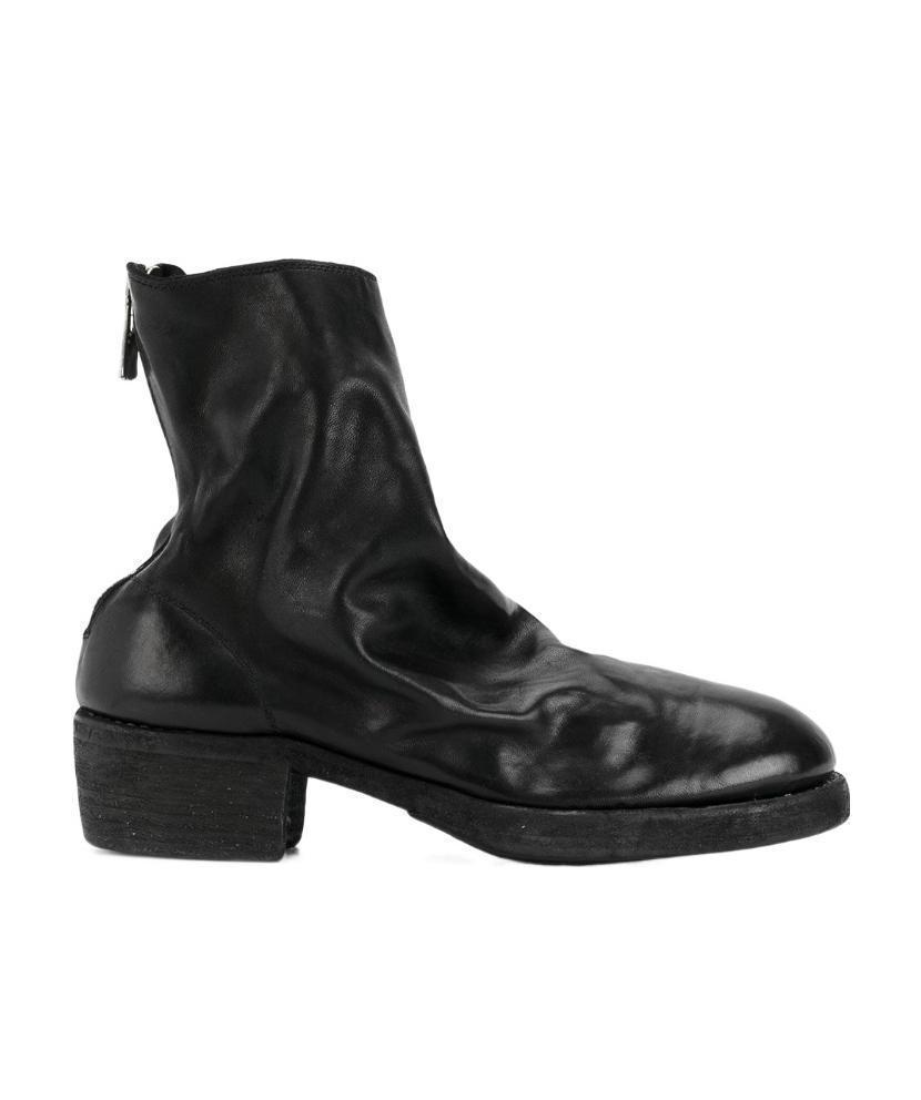 Guidi Soft Zipped Ankle Boots In Black
