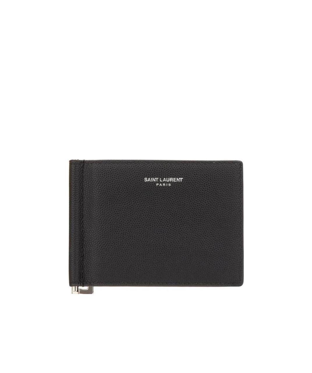 Saint Laurent Money Clip Wallet In Black