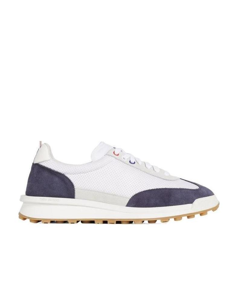 Thom Browne Tech Runner In Fine Kid Suede In White