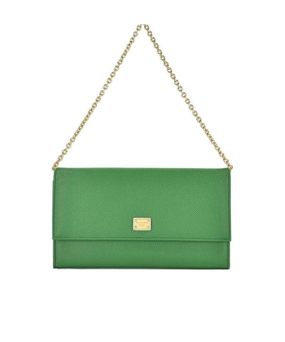 Dolce & Gabbana Logo Details Handbag In Green